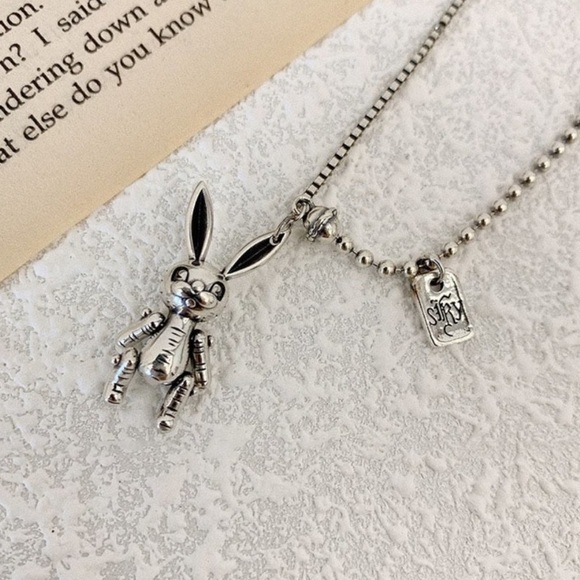 New 925 Sterling Silver Rabbit Necklace - Picture 3 of 6